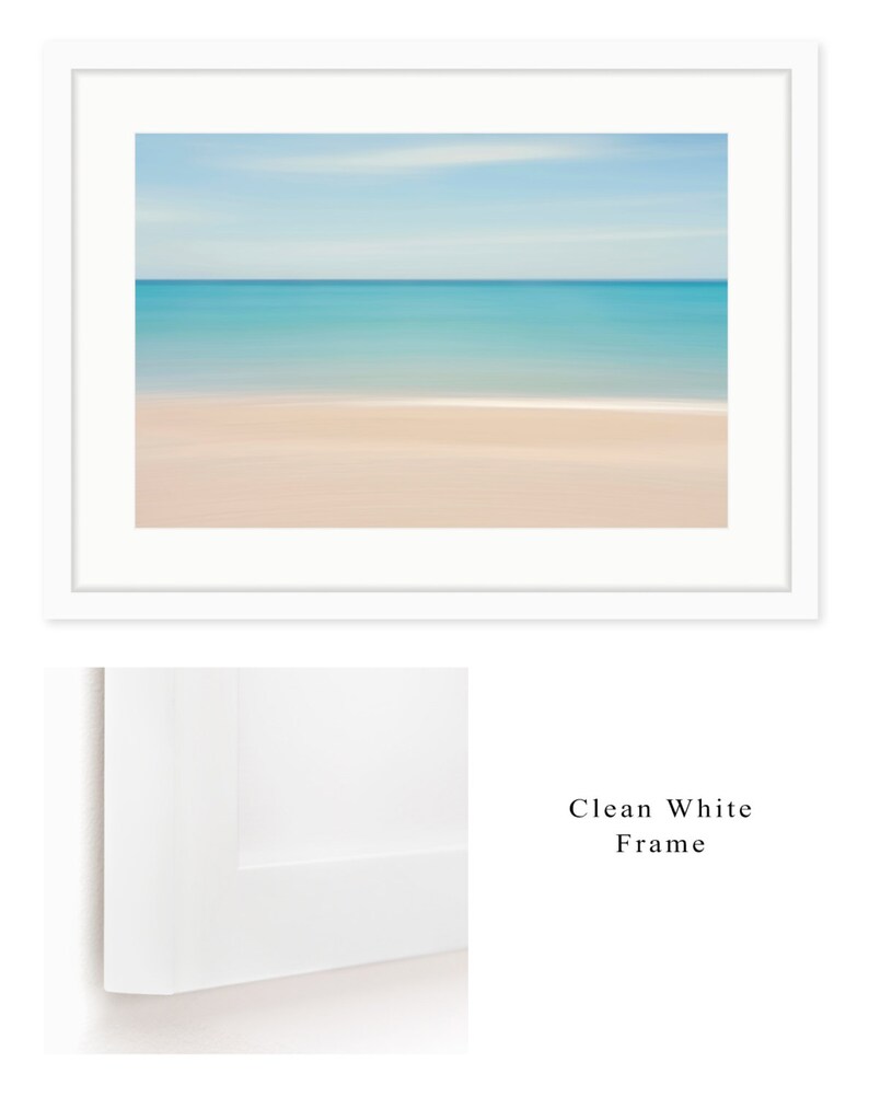 Framed Wall Art Abstract Beach Photo Coastal Decor Nautical Etsy
