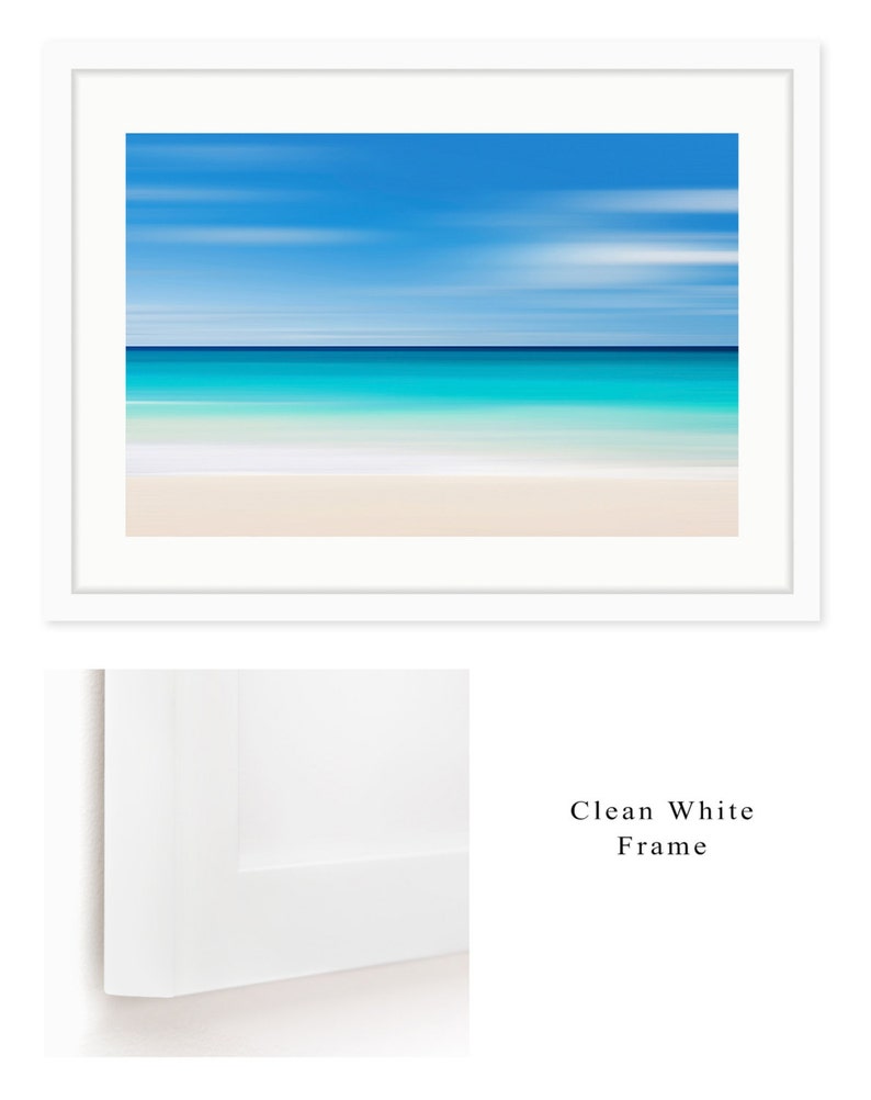 Large Framed Art Beach Photography Abstract Wall Art Etsy