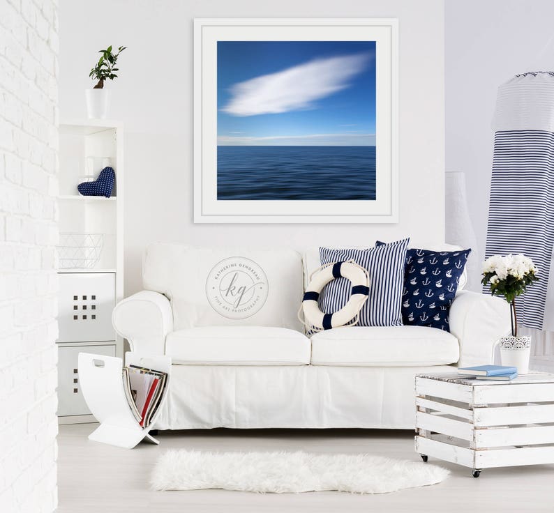 Beach Decor Ocean Photography Seascape Photo Navy Blue White Nautical Decor Coastal Artwork Oversized Print Framed Wall Art Abstract Art Photography Color Safarni Org