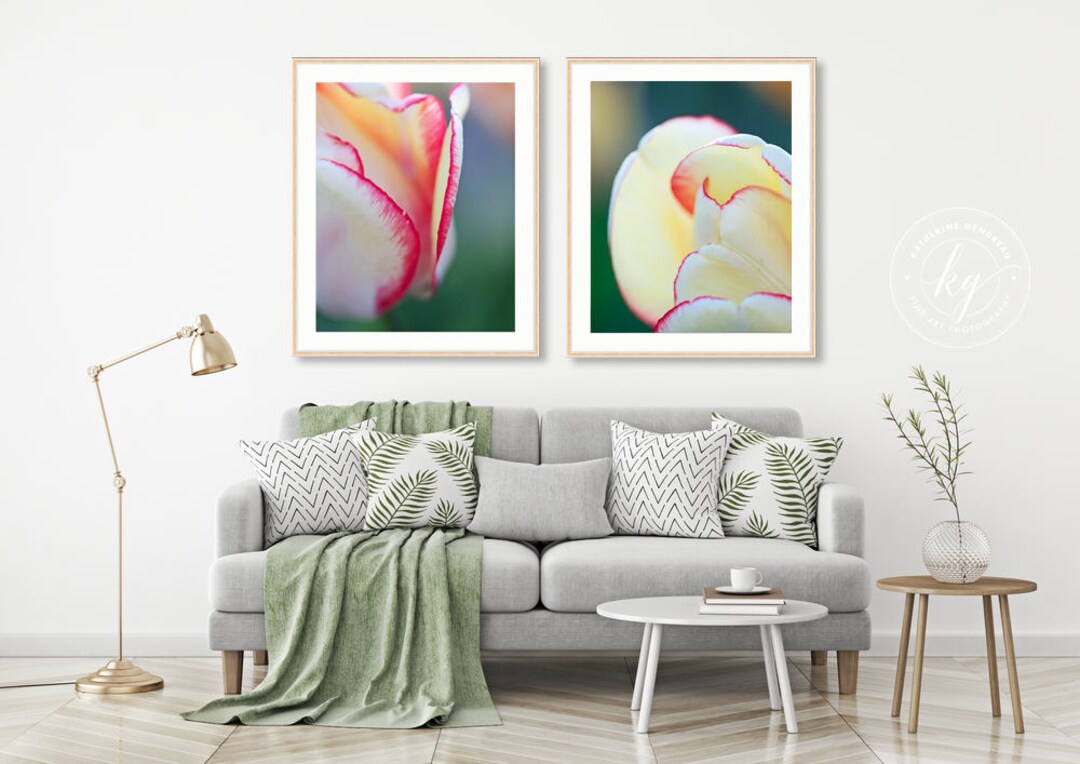 Botanical Wall Art Macro Flower Photography Two Floral Tulip - Etsy