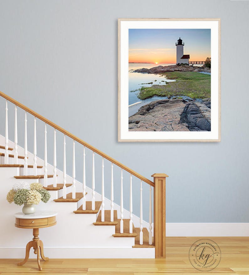 Large Vertical Lighthouse Wall Art Annisquam Lighthouse Etsy