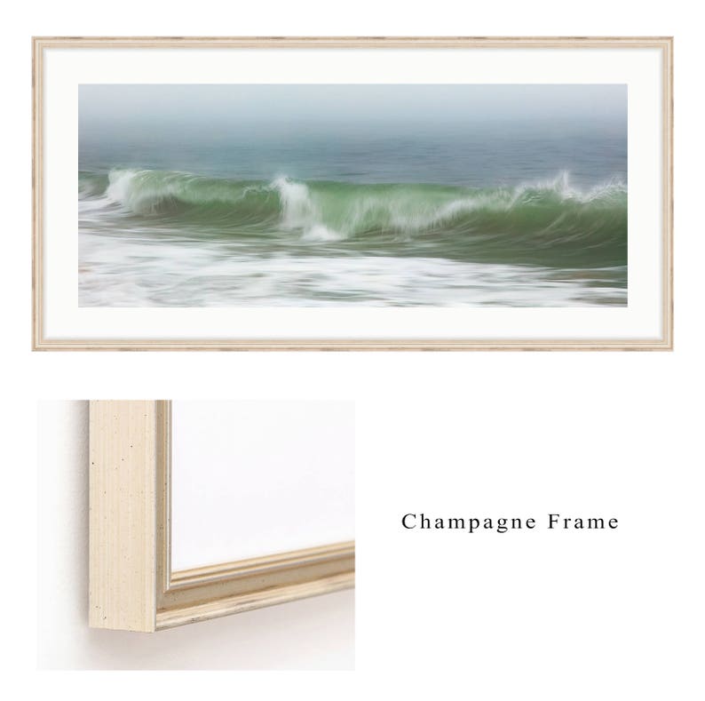 Framed Abstract Ocean Art Panoramic Seascape Photo Nautical Etsy