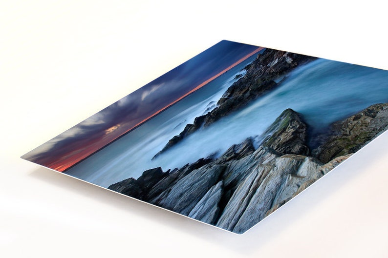 Metal Wall Art Ocean Photography Seascape Photo Beach Sunset Etsy