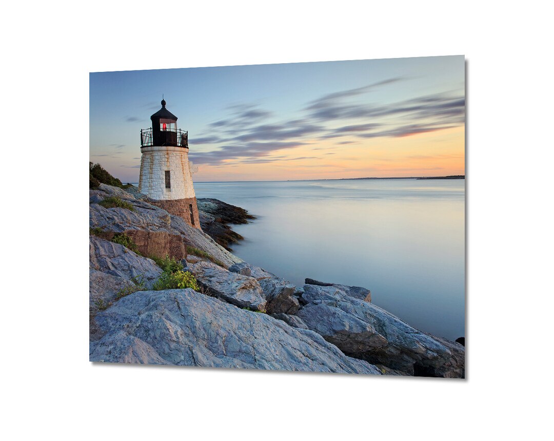 Metal Wall Art Castle Hill Lighthouse Photography Metal Print Newport Rhode Island Picture Beach