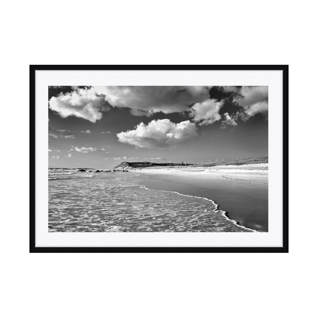 Framed Art, Black and White Photography, Large Beach Art, Martha's