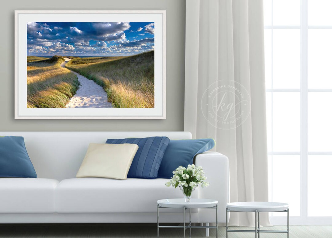 Large Framed Beach Photo, Wall Art, Beach Decor, Martha's Vineyard