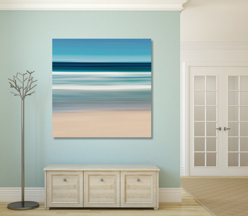 Nautical Wall Art Sea Stripes Ocean Waves Photo Canvas Gallery Etsy