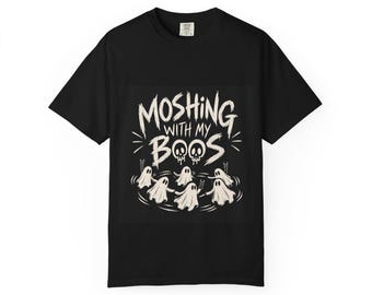 Moshing With My Boos T-shirt | Halloween Ghost Band Tee