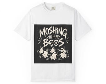 Moshing With My Boos T-shirt | Halloween Ghost Band Tee