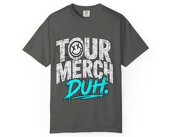 Tour Merch Duh T-shirt | Graffiti Logo, Smiley Face, Streetwear Style