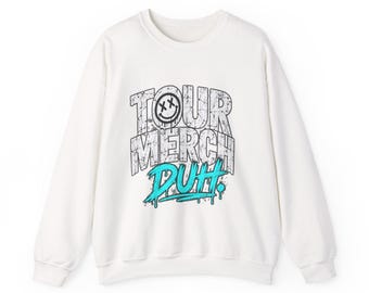 Tour Merch Duh Crewneck Sweatshirt | Graffiti Band Logo, Streetwear