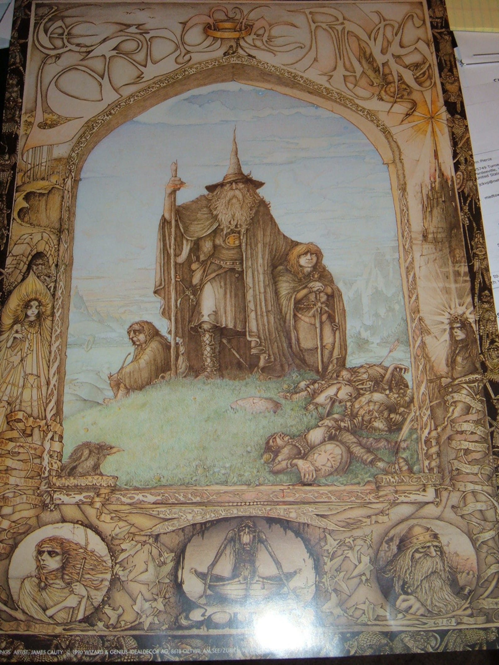 HOBBIT Vintage Lord of the Rings Art poster by James Cauty Etsy HOBBIT Vintage Lord of the Rings Art poster by James Cauty Etsy