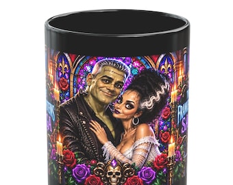 Gothic Romance Black Coffee Mug / WVC / The Frankenstein's Saga (11/15oz)