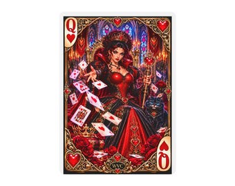 Queen of Hearts Playing Cards / WVC / Gothic Wonderland Collection