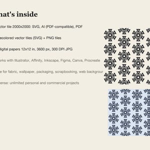 Nahtloses Muster mit koreanischem Schildpattmuster, sechseckige Vektor-Wiederholungskachel (SVG, AI, PNG) + 12 x 12 Zoll Digitalpapier in 4 Farbvarianten, kommerzielle Nutzung Bild 4