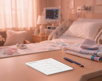 L&D Nurse Report Sheet Tear-Off Pad | Labor and Delivery Handoff Brain Sheet Notepad