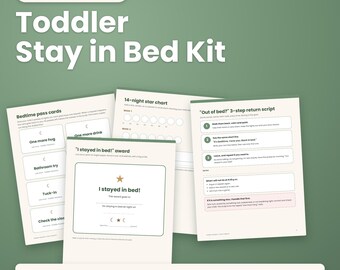Toddler Stay in Bed Kit | Bedtime Pass, Star Chart, Return Script (PDF)