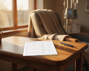 Oncology Nurse Report Sheet Tear-Off Pad | Cancer Unit Handoff Brain Sheet Notepad