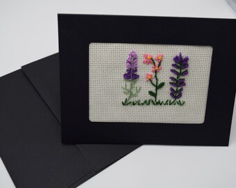 Hand Embroidered Greeting Card, Blank Greeting Card, Handmade in Colorado, All Occasion greeting card, Birthday Card, Art Card, Keepsake