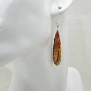 Picasso Jasper Earrings, Sterling Silver Ear wires, Handmade in Colorado, Natural Stone, Incredible swirling colors image 5