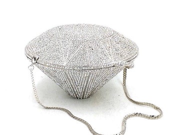 Silver Diamond Clutch 2024 www.alhudapk