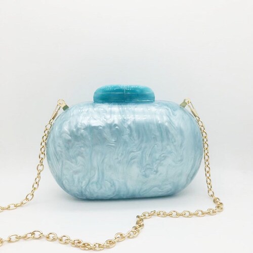 Pearlescent Oval Acrylic Clutch Evening Clutch - Etsy