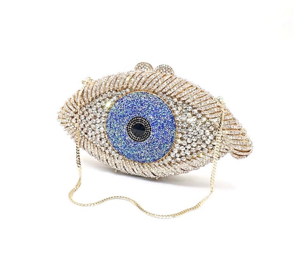 Evil eye store clutch