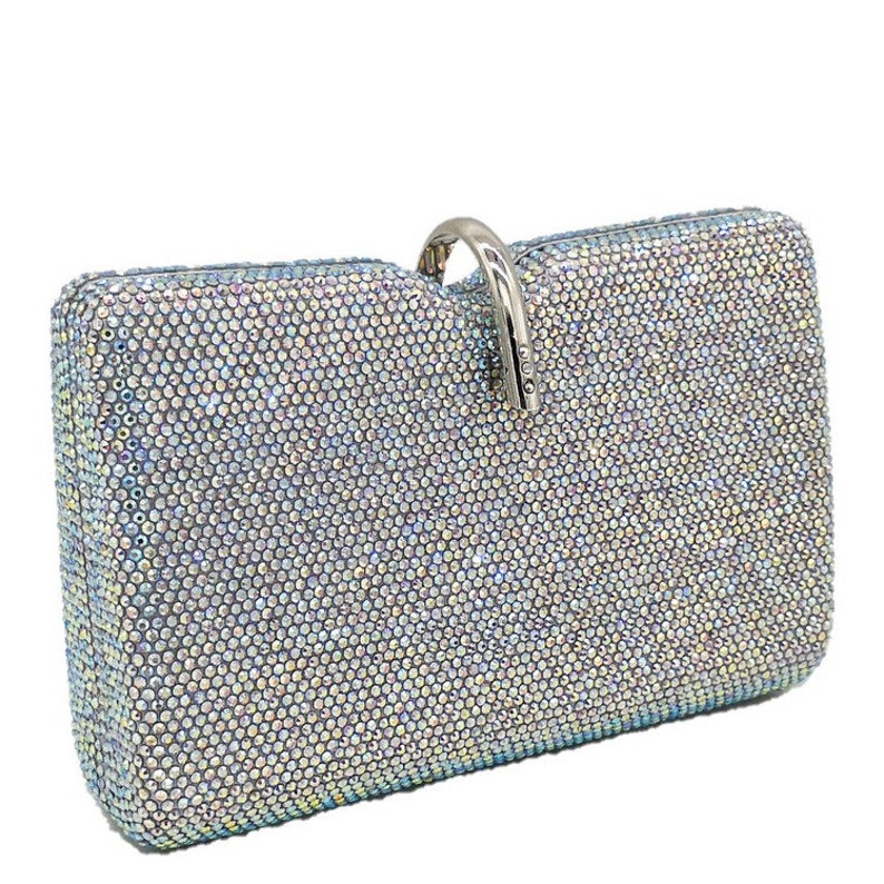 ab-crystal-stud-on-satin-silk-clutch-with-the-silver-chain-etsy