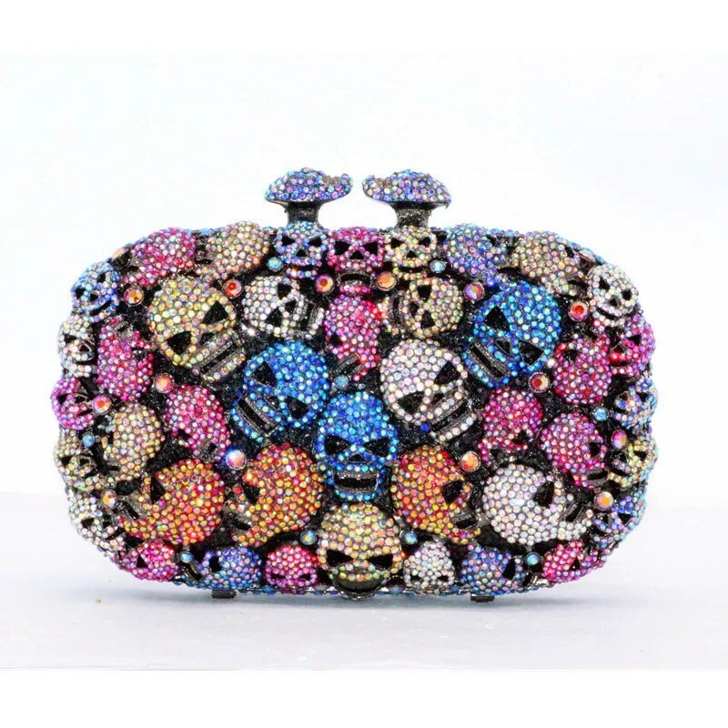 Alexander McQueen Black Calfskin Studded Padlock Skull Clutch - Ann's  Fabulous Closeouts