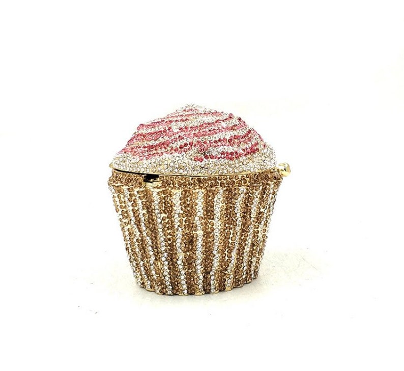 Cupcake Crystal Clutch Fun Crystal Clutch Party Clutch Pink Etsy