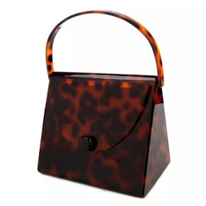 Tortoise shell tote bag, Vintage-inpired tote bag