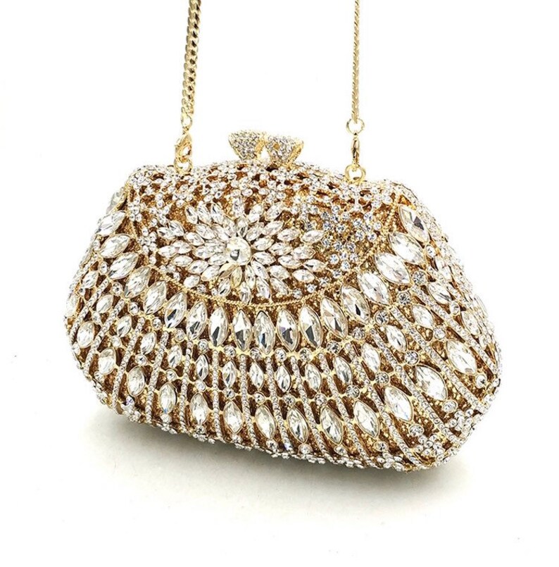 Crystal Rhinestone Clutch Evening Clutch Bridal Wedding Etsy