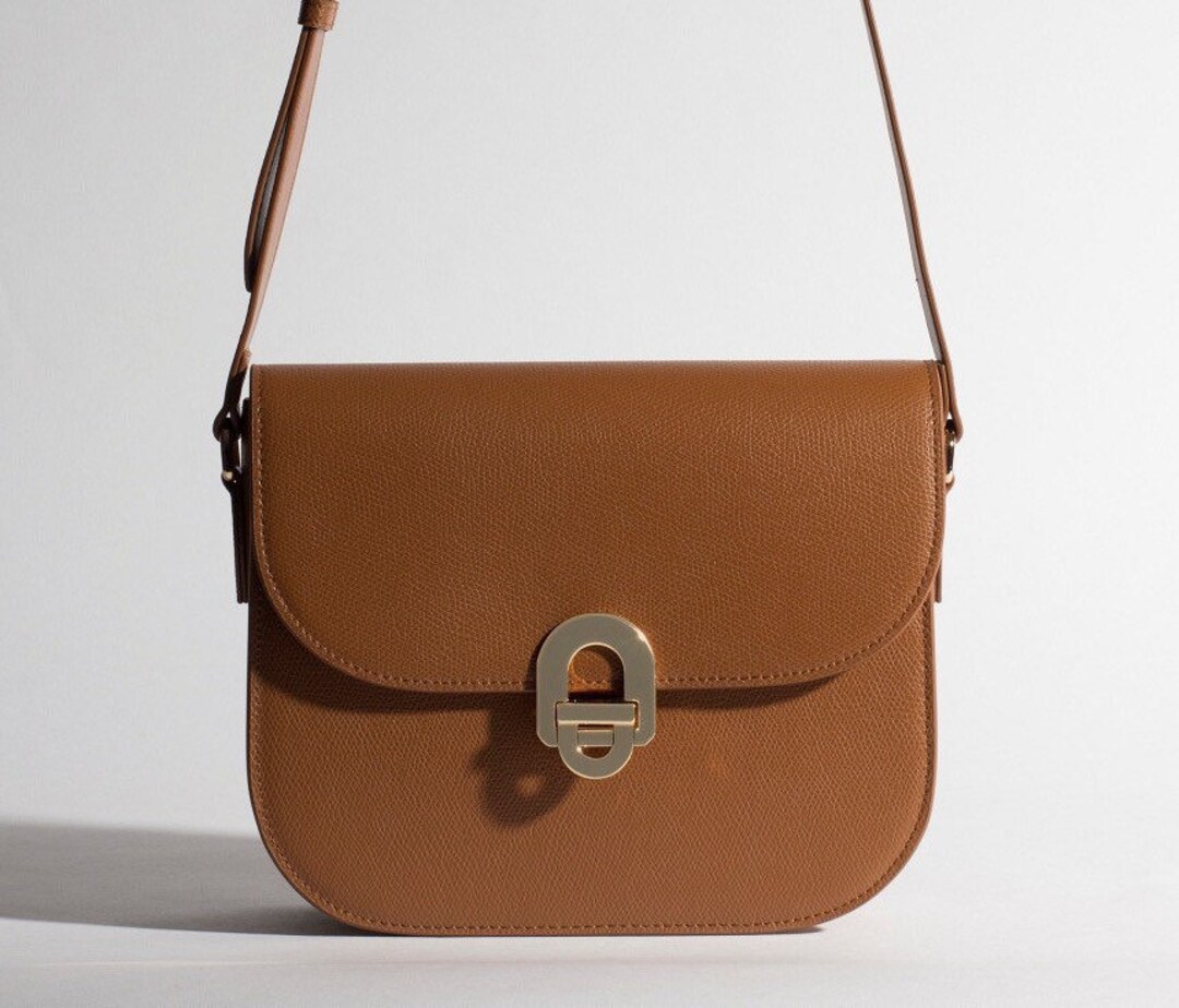 Genuine Cowhide Leather Shoulder Bag, Genuine Leather Saddle Bag