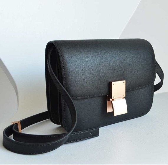 Leather Minimal Box Crossbody Bag