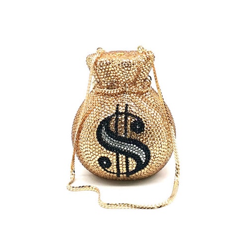 Retro and Kitsch Gold Crystal Money Pouch Crystal Clutch Etsy