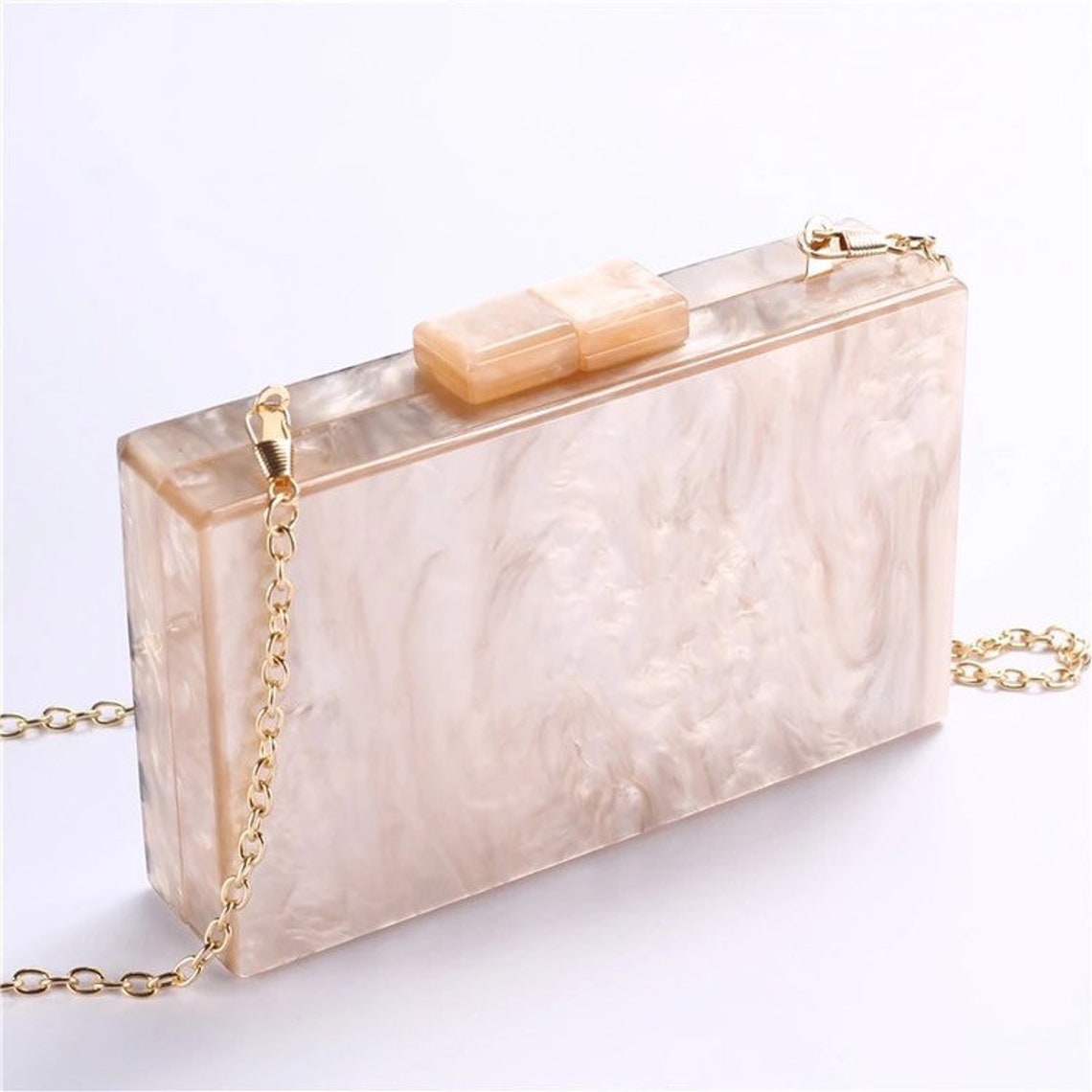 Pearlescent Rectangular Acrylic Clutch Evening Clutch Party Etsy