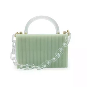 Jadeite lucite tote bag with the transparent lucite handle, Jade green lucite tote clutch, Vintage inspired jadeite tote bag, Bridal clutch