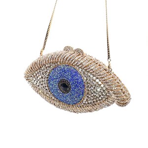 Evil Eye Crystal Evening Clutch