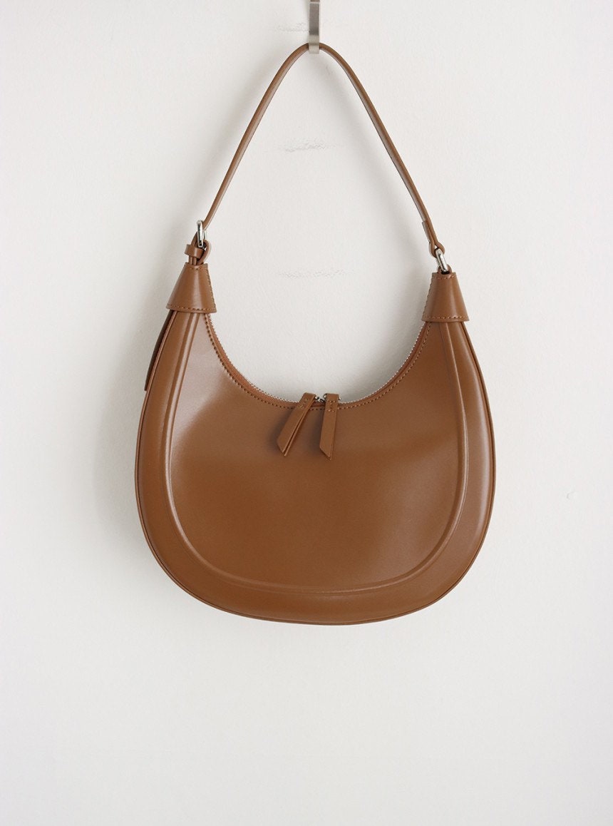 Luna Half Moon Saddle Bag Leather Crossbody Shoulder Saddle 