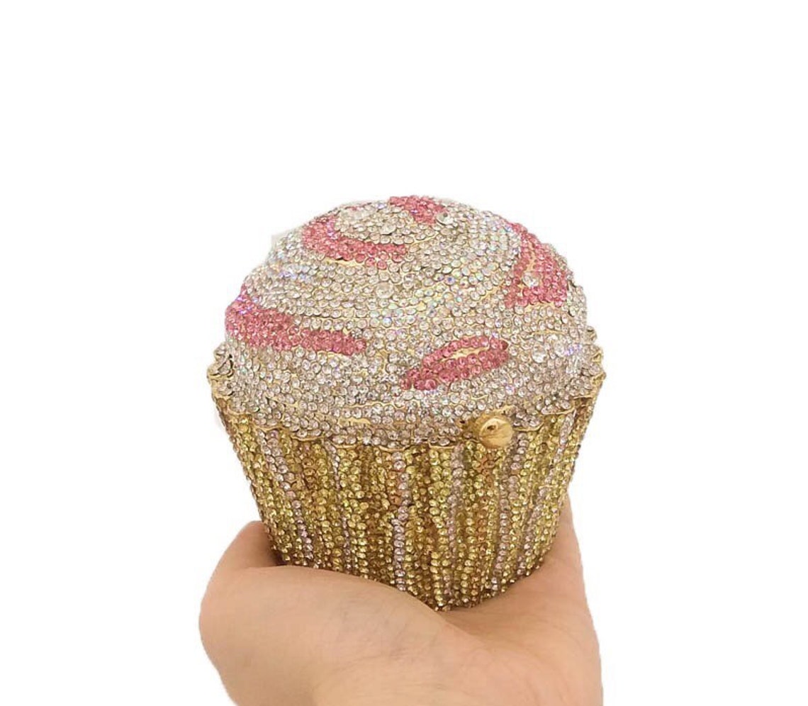 Retro and Kitsch Cupcake Crystal Clutch Fun Crystal Clutch Etsy