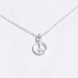 -Sterling Silber Peace Halskette - Sterling Silber-Sweet and Simple - Birthday,Wedding,Graduation,Mother,Sister,Bridesmaid