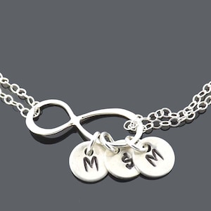 Infinity charm bracelet, infinity bracelet, personalized silver bracelet, sterling silver bracelet, birthday, wedding, mother, wife gifts