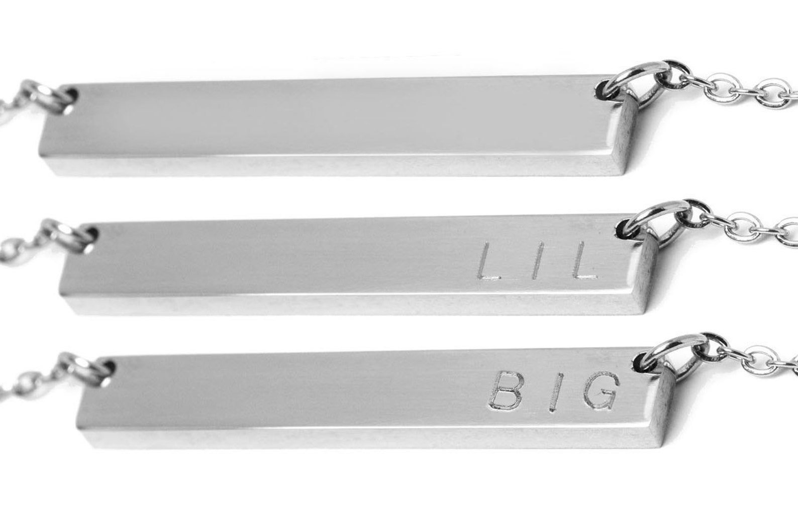 Name Bar Necklace Gold Bar Necklace Silver Bar Necklace Etsy