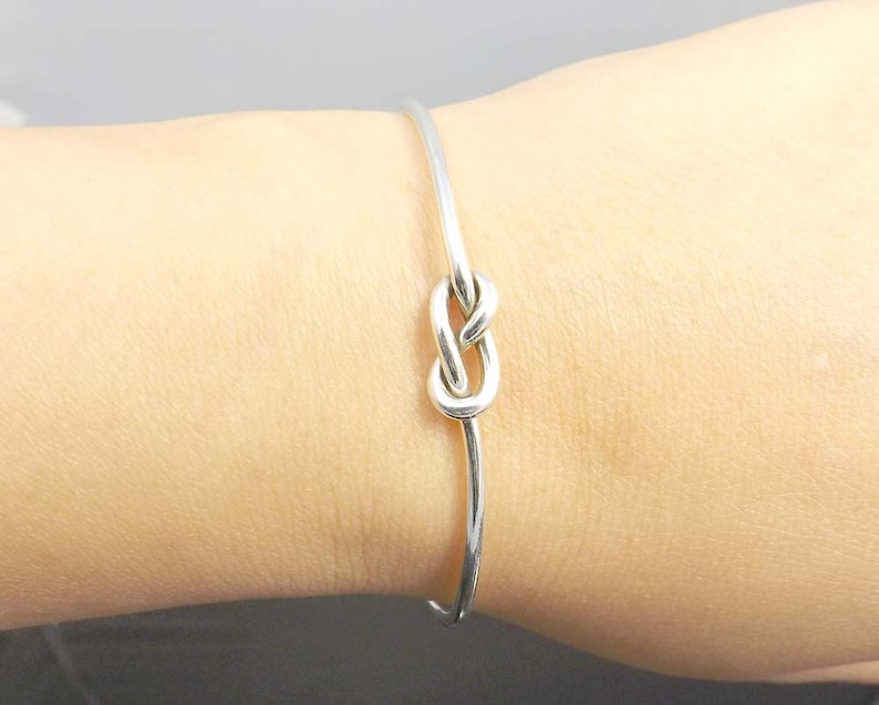 Knot Bracelet Bangle Cuff Bracelet Double Knot Cuff Etsy