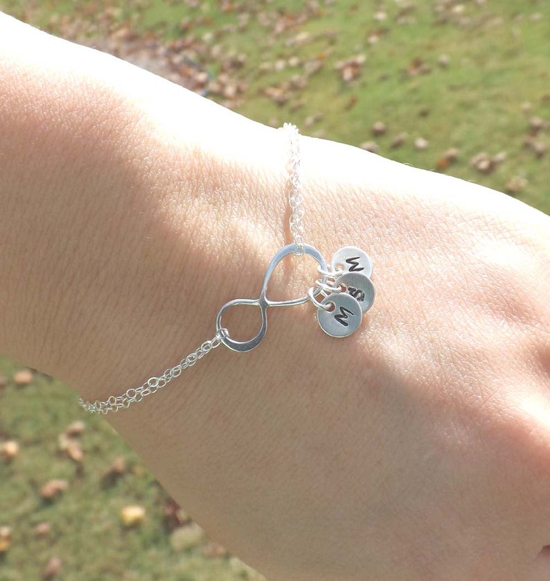 Infinity Charm Bracelet Infinity Bracelet Personalized Etsy