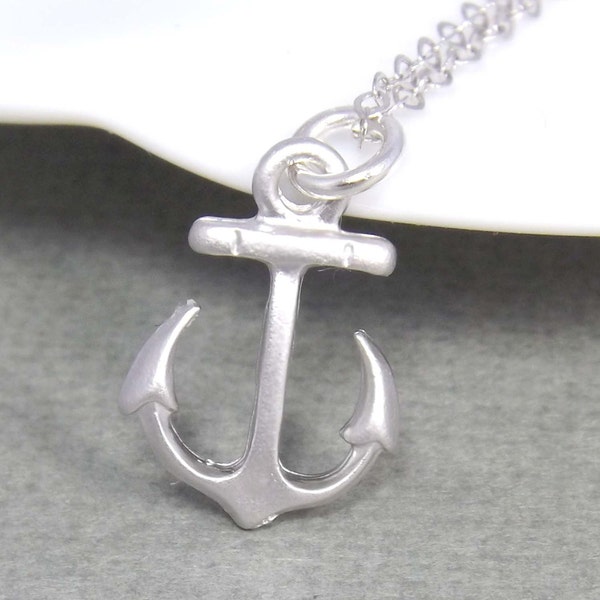 Kleiner Anker Anhänger an Silber, Gold, Roségold - Ankerhalskette schlichte Alltagsanhänger-Halskette - zierlicher Schmuck