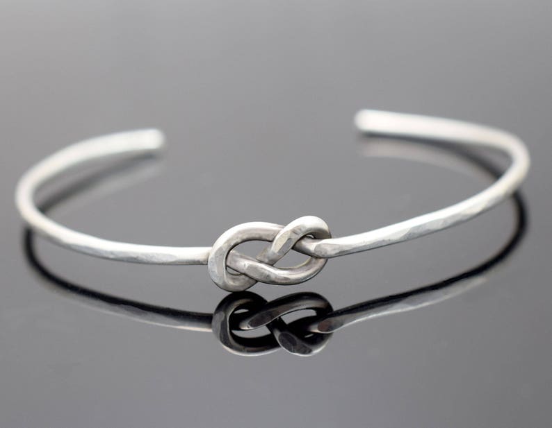 Knot Bracelet Bangle Cuff Bracelet Double Knot Cuff Etsy