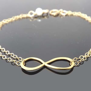 Gold Infinity bracelet, gold bracelet, infinity bracelet, gold filled bracelet, christmas gifts, bridesmaid gift, friendship, gift for her