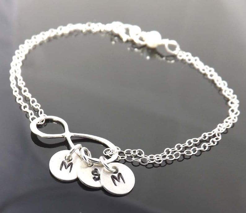 Infinity Charm Bracelet Infinity Bracelet Personalized Etsy