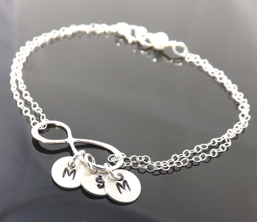 Infinity Charm Bracelet Infinity Bracelet Personalized Etsy